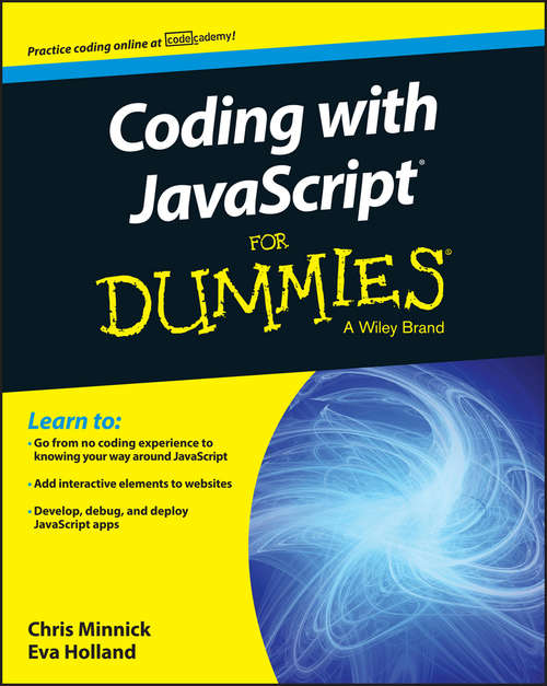 Book cover of Coding with JavaScript For Dummies