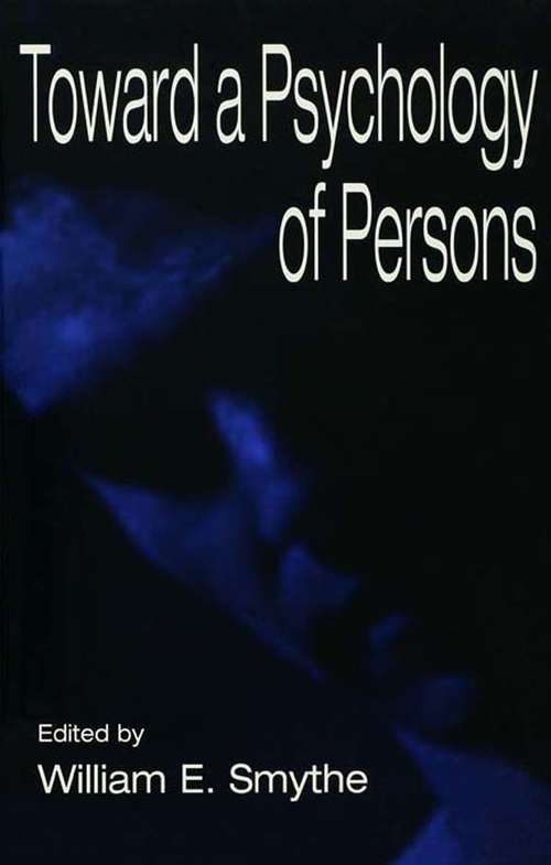 Book cover of Toward A Psychology of Persons