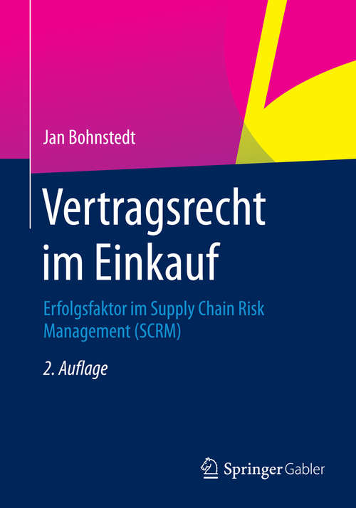 Book cover of Vertragsrecht im Einkauf