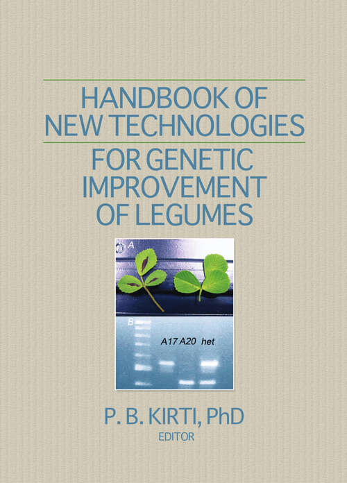 Book cover of Handbook of New Technologies for Genetic Improvement of Legumes (1)