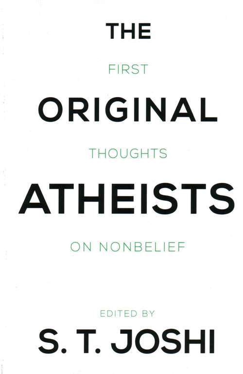 Book cover of Original Atheists: First Thoughts on Nonbelief