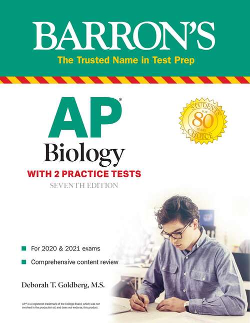 Book cover of AP Biology: With 2 Practice Tests (Seventh Edition) (Barron's Test Prep)