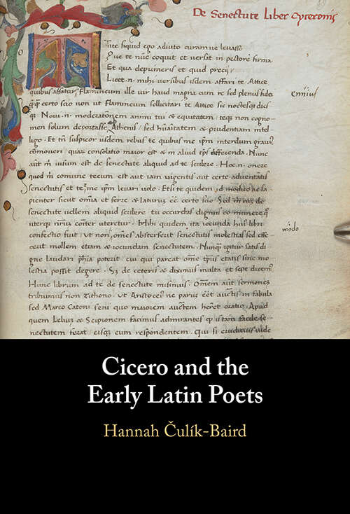 Cicero and the Early Latin Poets