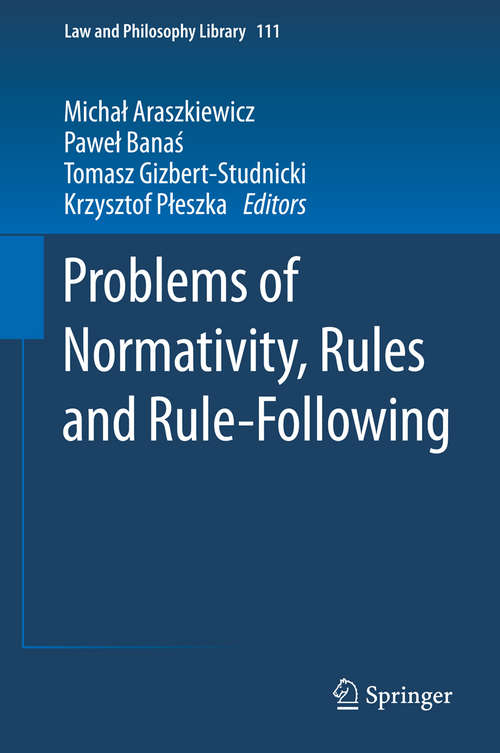 Book cover of Problems of Normativity, Rules and Rule-Following
