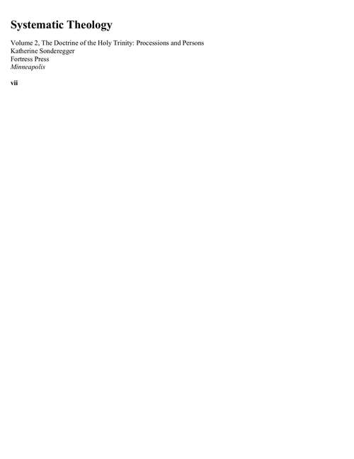 Systematic Theology, Volume 2