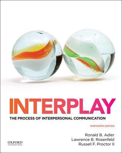 Book cover of Interplay: The Process of Interpersonal Communication