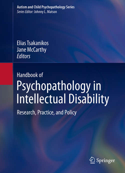 Book cover of Handbook of Psychopathology in Intellectual Disability