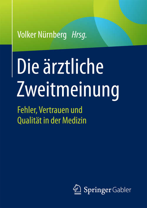 Book cover of Die ärztliche Zweitmeinung