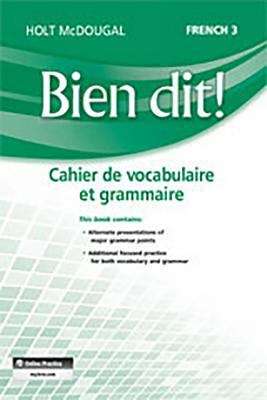 Book cover of Bien dit! 3, Cahier de vocabulaire et grammaire