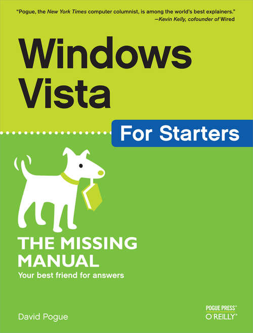 Book cover of Windows Vista for Starters: The Missing Manual