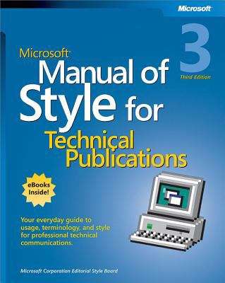 Book cover of Microsoft® Manual of Style for Technical Publications