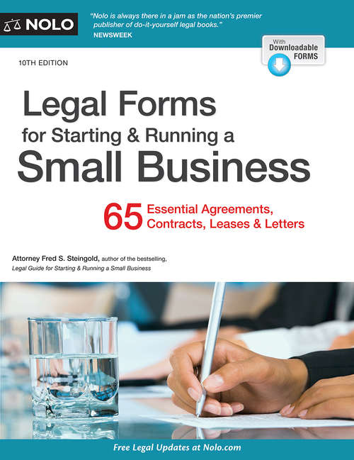 Book cover of Legal Forms for Starting & Running a Small Business
