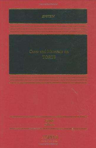 Book cover of Cases and Materials on Torts (8th Edition)
