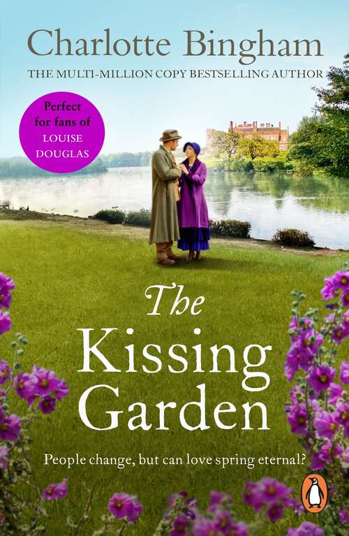 Book cover of The Kissing Garden: an intriguing, romantic bestseller set in the English countryside after World War One