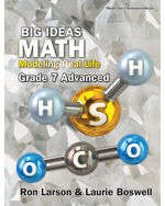 Book cover of Big Ideas Math: Modeling Real Life - Grade 7 Advanced Student Edition (National ed.)