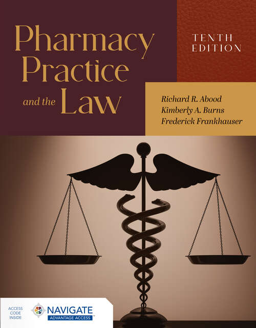 Book cover of Pharmacy Practice and the Law