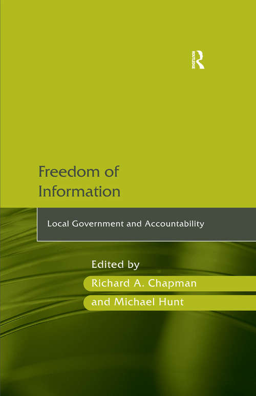 Freedom of Information: Local Government and Accountability