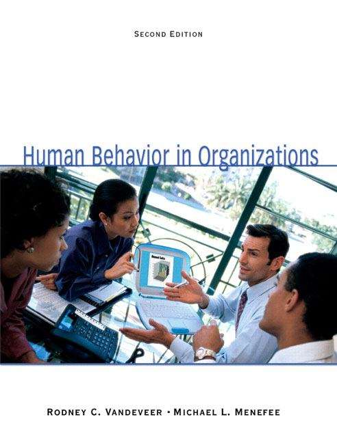 Book cover of Human Behavior in Organizations (Second Edition)