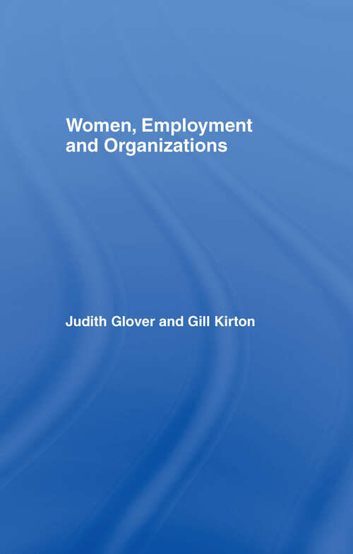Book cover of Women, Employment and Organizations