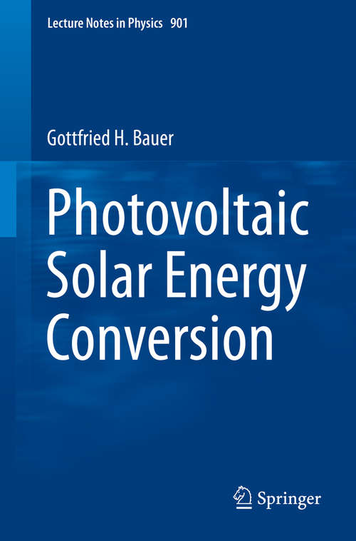 Photovoltaic Solar Energy Conversion