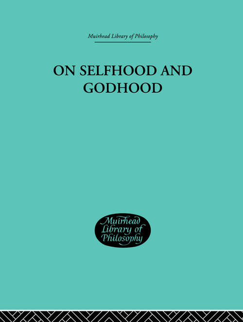 Book cover of On Selfhood and Godhood