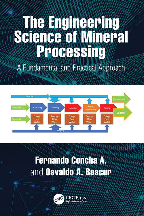 Book cover of The Engineering Science of Mineral Processing: A Fundamental and Practical Approach