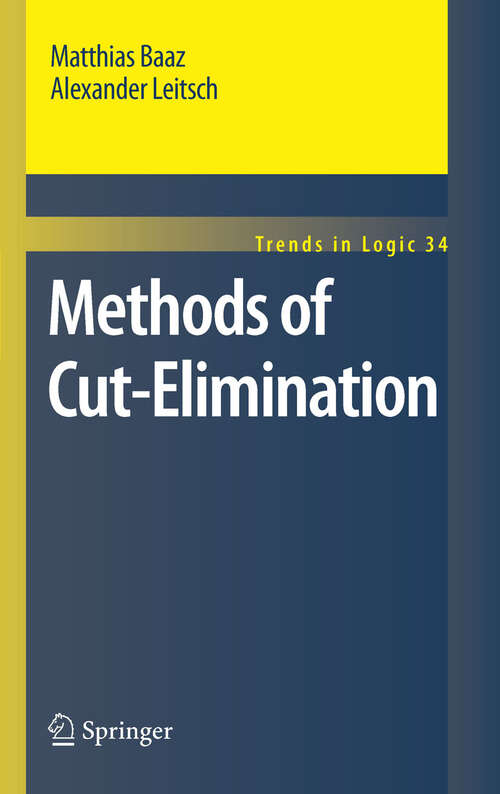 Book cover of Methods of Cut-Elimination