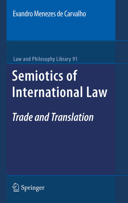 Book cover of Semiotics of International Law