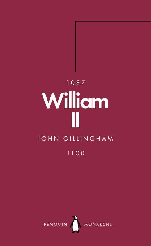 Book cover of William II: The Red King (Penguin Monarchs)