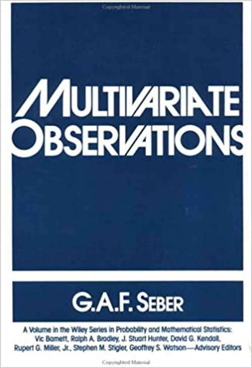 Multivariate Observations (Wiley Series in Probability and Statistics #547)