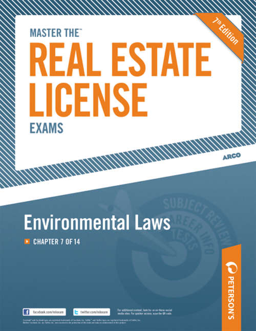 Book cover of Master the Real Estate License Exam: Chapter 7 of 14