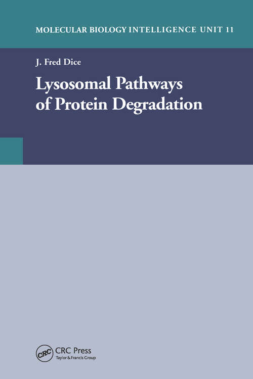 Book cover of Lysosomal Pathways of Protein Degradation