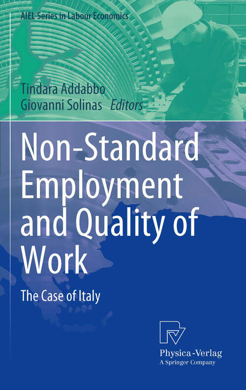 Book cover of Non-Standard Employment and Quality of Work