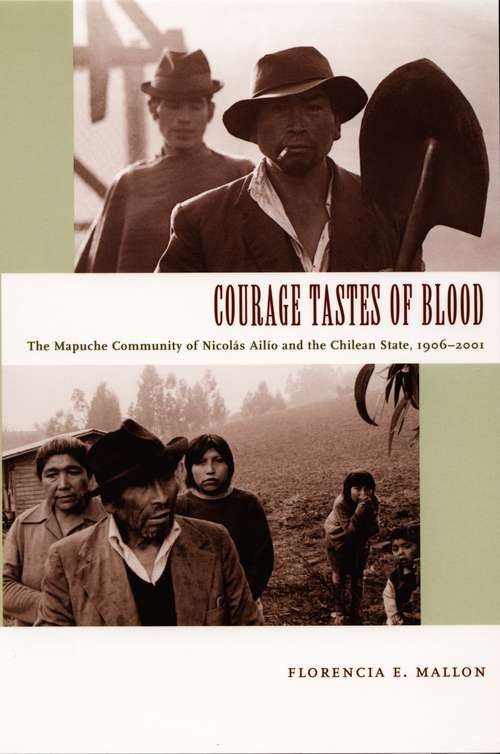 Book cover of Courage Tastes of Blood: The Mapuche Community of Nicolás Ailío and the Chilean State, 1906-2001
