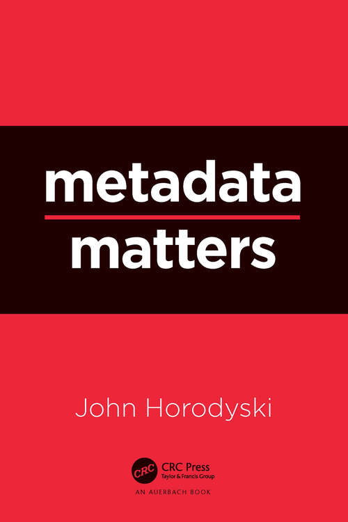 Book cover of Metadata Matters