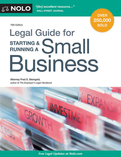Book cover of Legal Guide for Starting & Running a Small Business