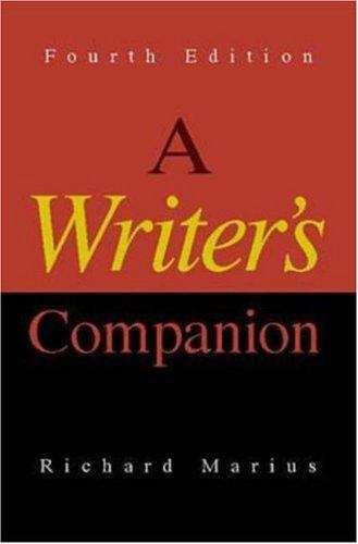 Book cover of A Writer's Companion (4th Edition)
