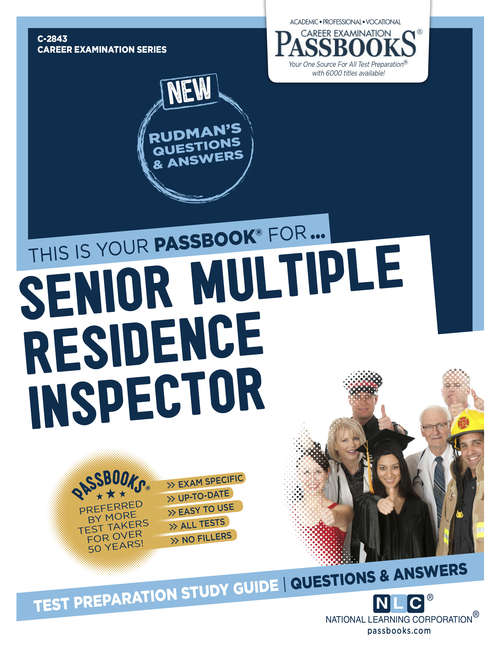 Book cover of Senior Multiple Residence Inspector: Passbooks Study Guide (Career Examination Series)