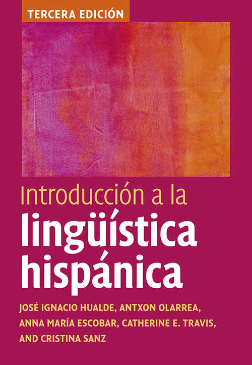 Book cover of Introducción a la lingüística hispánica