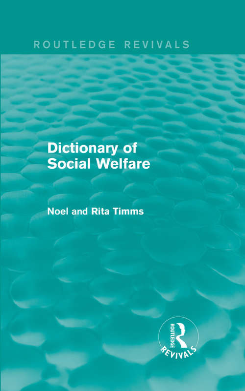 Cover image of Dictionary of Social Welfare