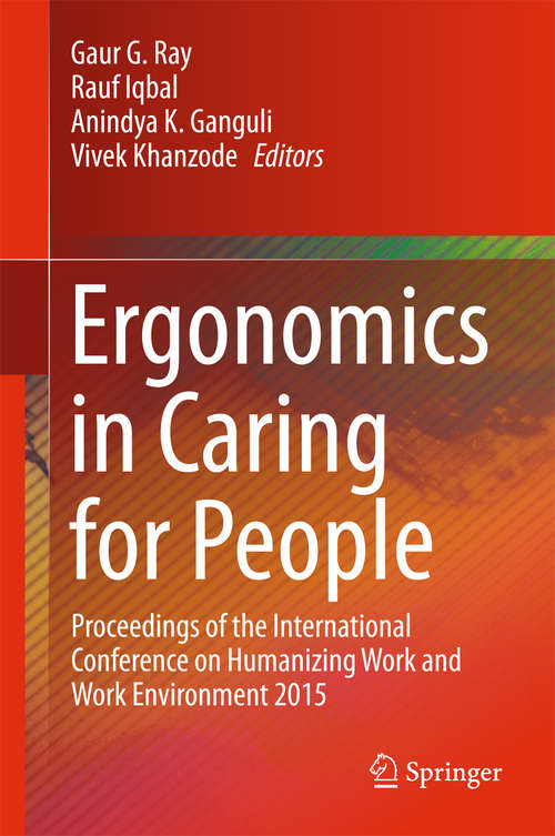 Cover image of Ergonomics in Caring for People