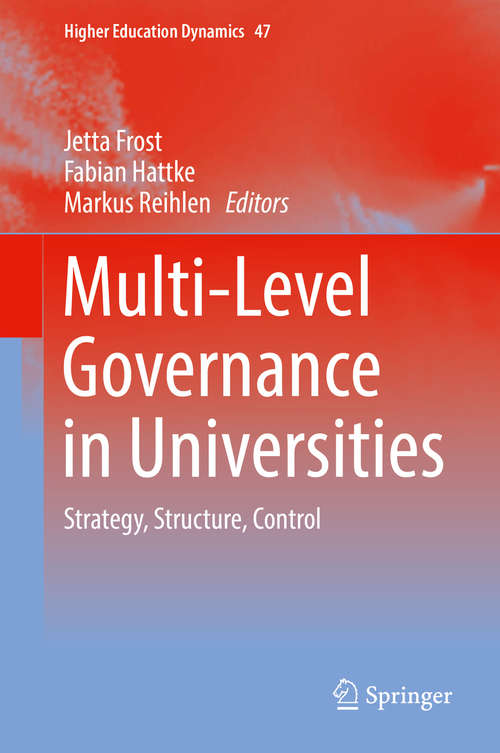 Book cover of Multi-Level Governance in Universities
