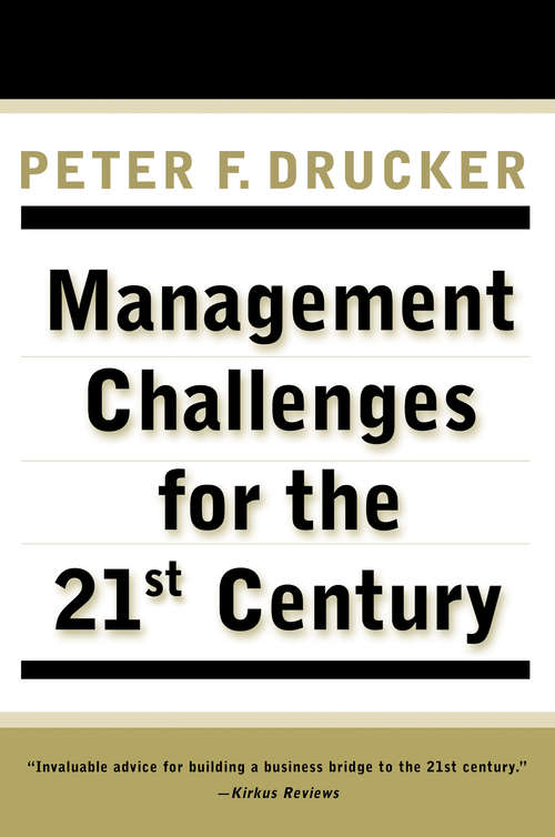 Book cover of MANAGEMENT CHALLENGES for the 21st Century