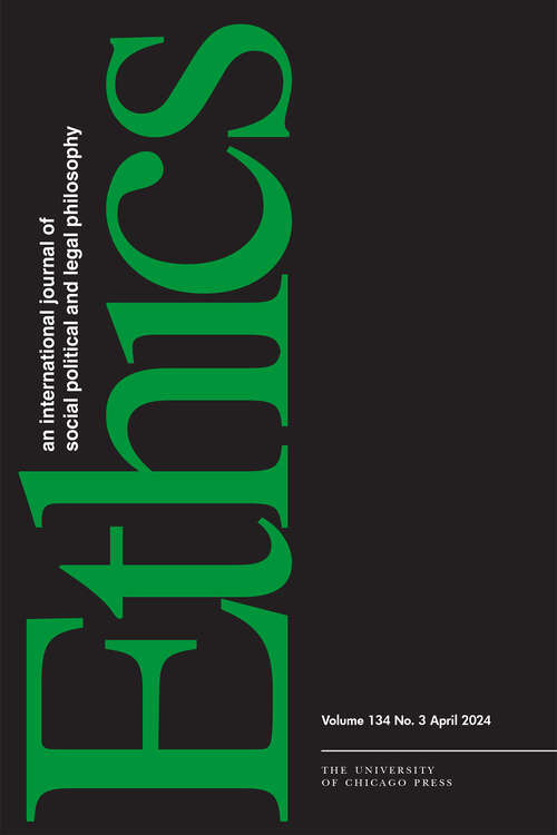 Book cover of Ethics, volume 134 number 3 (April 2024)