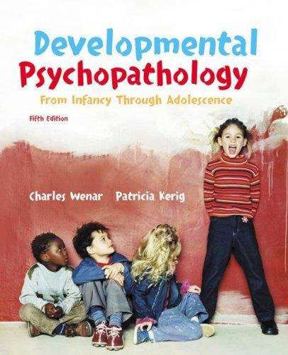 Book cover of Developmental Psychopathology (Fifth Edition)