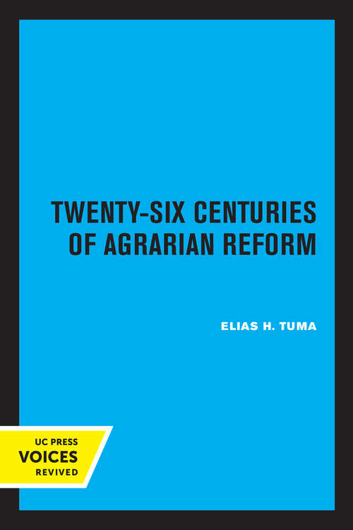 Cover image of Twenty-Six Centuries of Agrarian Reform