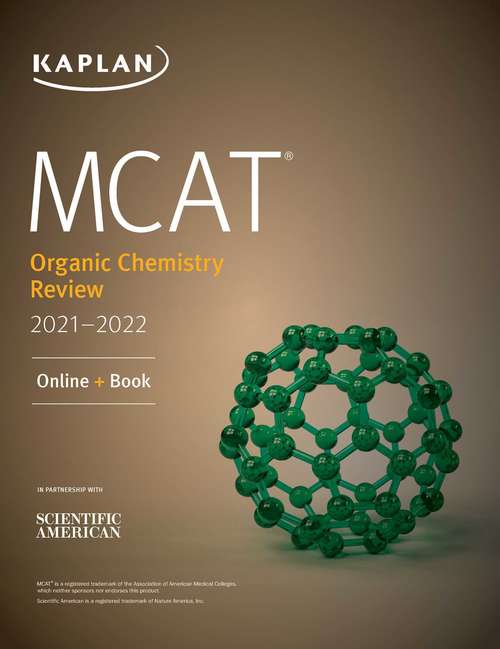 Book cover of MCAT Organic Chemistry Review 2021-2022 (Kaplan Test Prep)