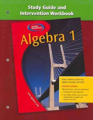 Book cover of Glencoe Algebra 1: Study Guide and Intervention Workbook
