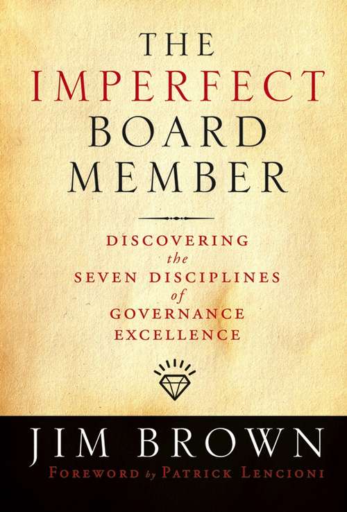 Book cover of The Imperfect Board Member