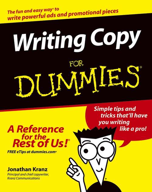 Book cover of Writing Copy For Dummies